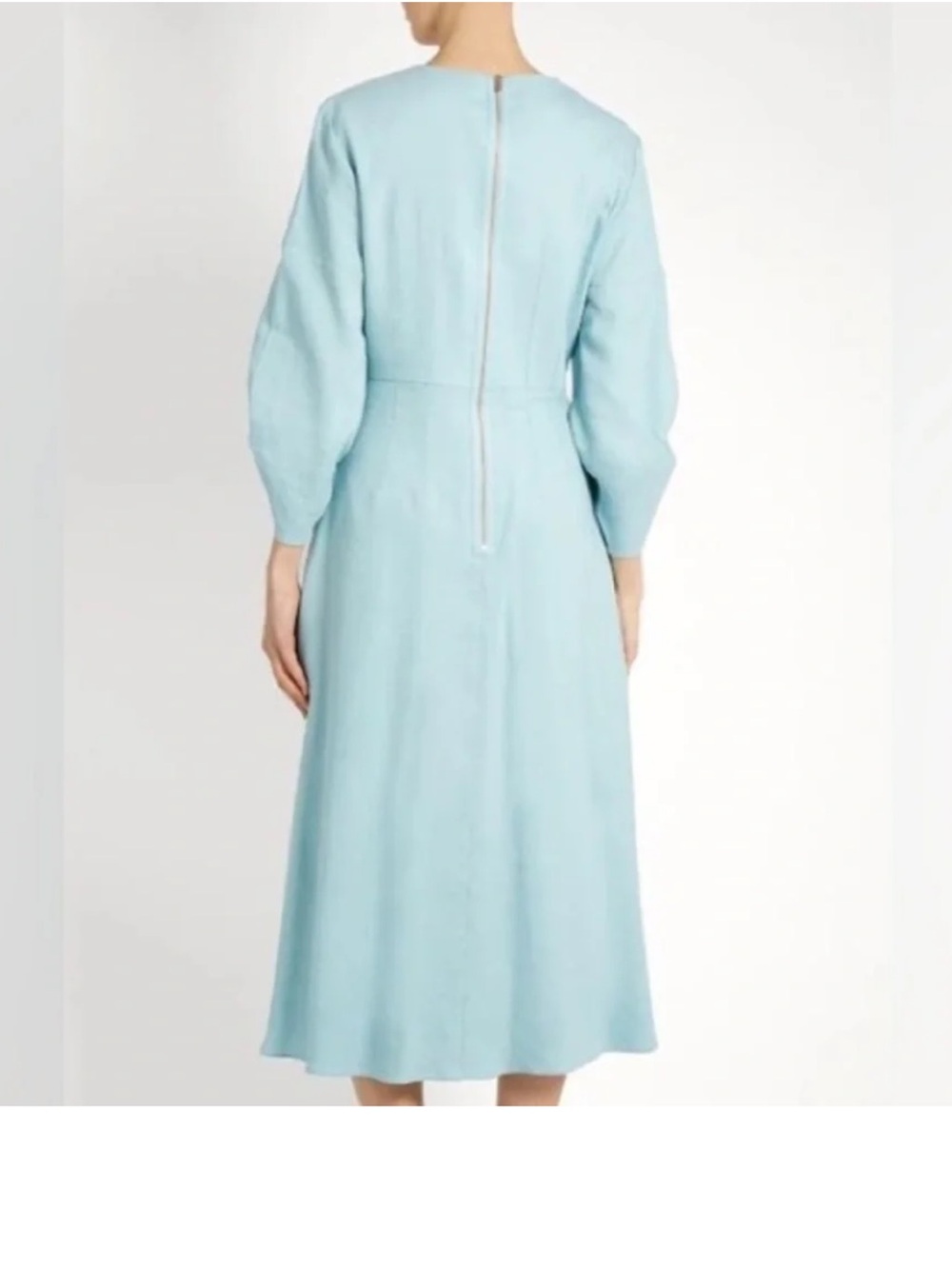 Tibi Marta Smocked Blue Linen Dress - Picture 4 of 15